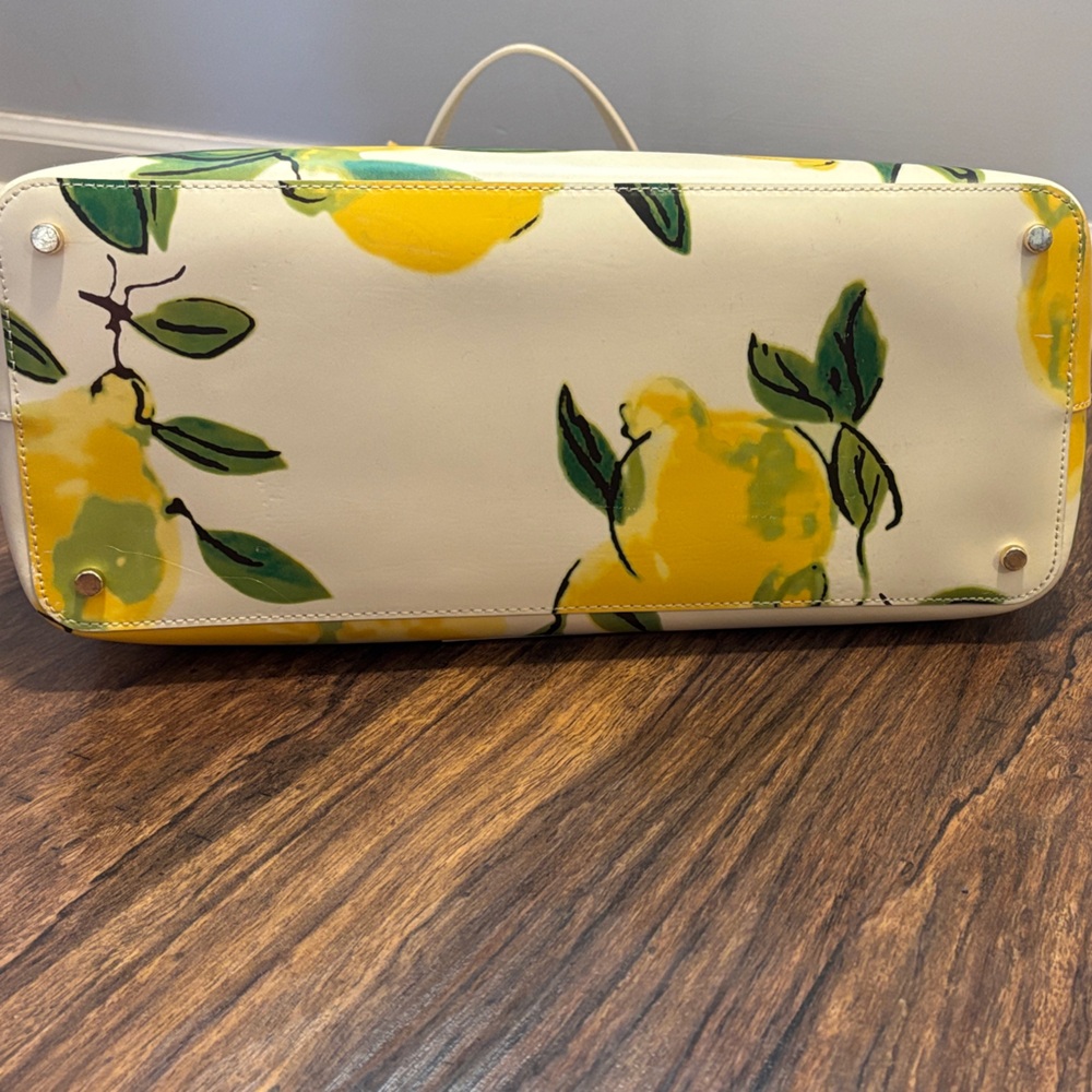 Kate Spade Lemon Street Len Tote Bag - White and Yellow - Picture 5 of 8